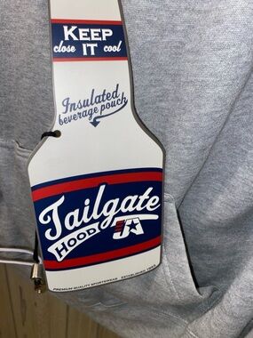 New J America Men’s Size Large Hoodie with Insulated Beverage Pouch